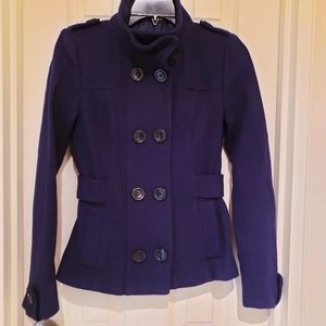 H&M navy blue wool jacket size 4